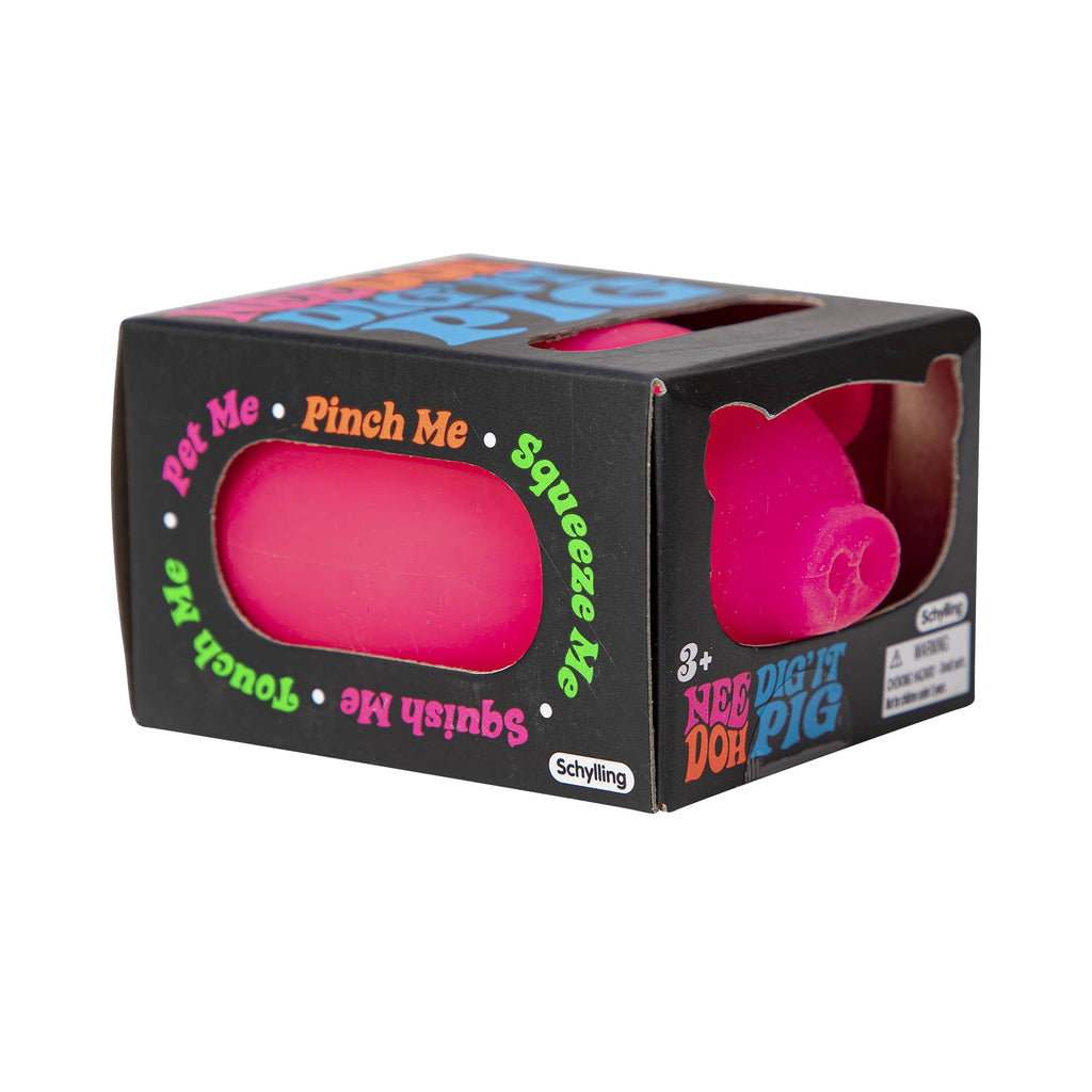 Cute Collectible NeeDoh Dig’ It Pig | Select Velvet Canopy - Cute Animal-Shaped NeeDoh Fidget Toy for Kids Detail