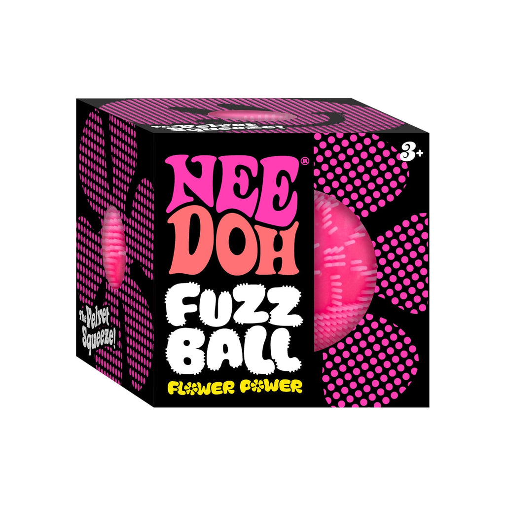 Spiky Ribbed NeeDoh Fuzz Ball Flower Power | Signature Elm Point - Shaggy Tactile Ribbed Stress Relief Toy Detail