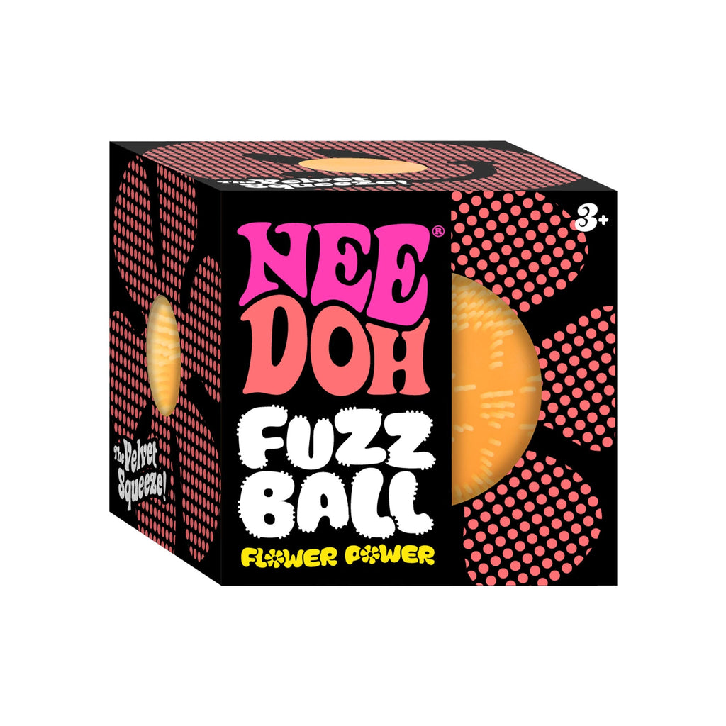 Spiky Ribbed NeeDoh Fuzz Ball Flower Power | Signature Elm Point - Shaggy Tactile Ribbed Stress Relief Toy Detail