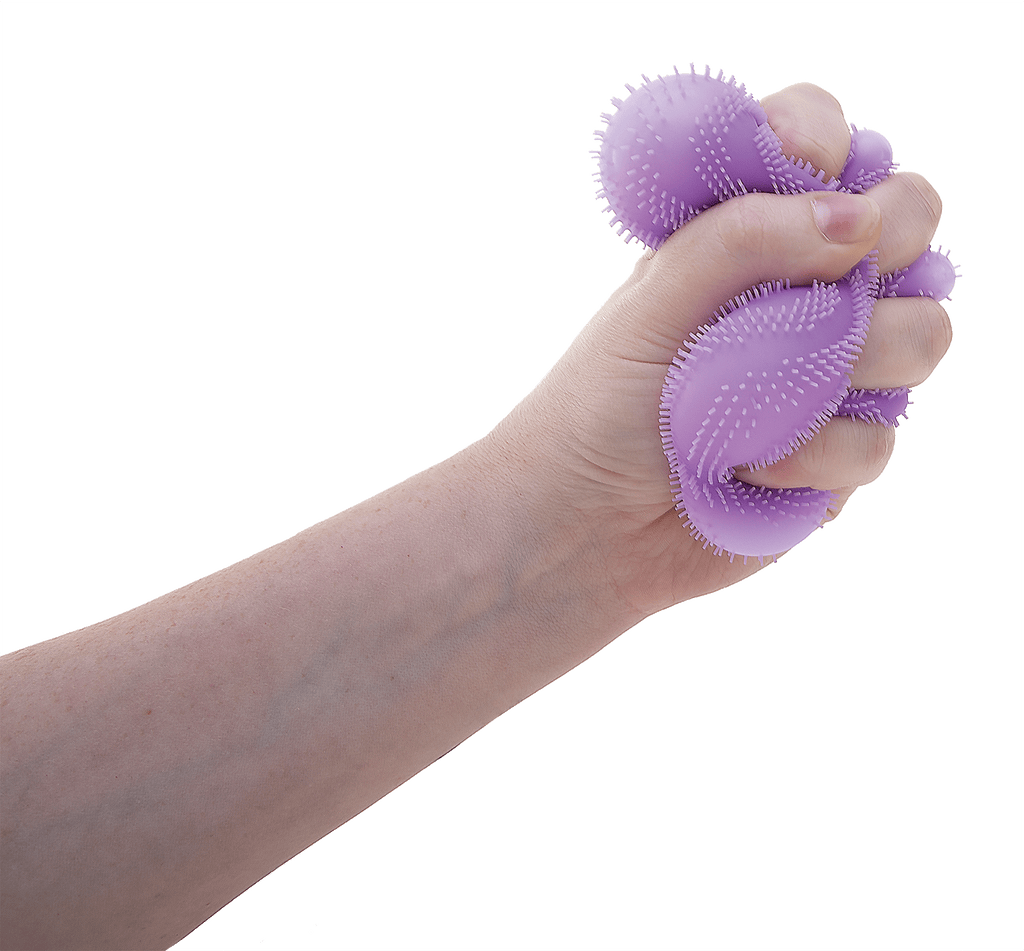 Spiky Ribbed NeeDoh Fuzz Ball Flower Power | Signature Elm Point - Shaggy Tactile Ribbed Stress Relief Toy - Surprise Me! (Random Color)