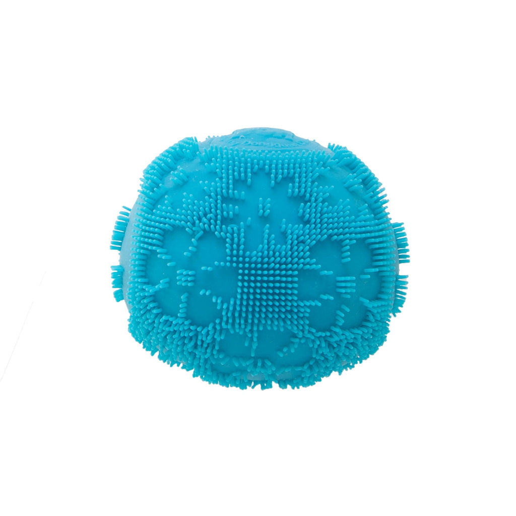 Spiky Ribbed NeeDoh Fuzz Ball Flower Power | Signature Elm Point - Shaggy Tactile Ribbed Stress Relief Toy Detail