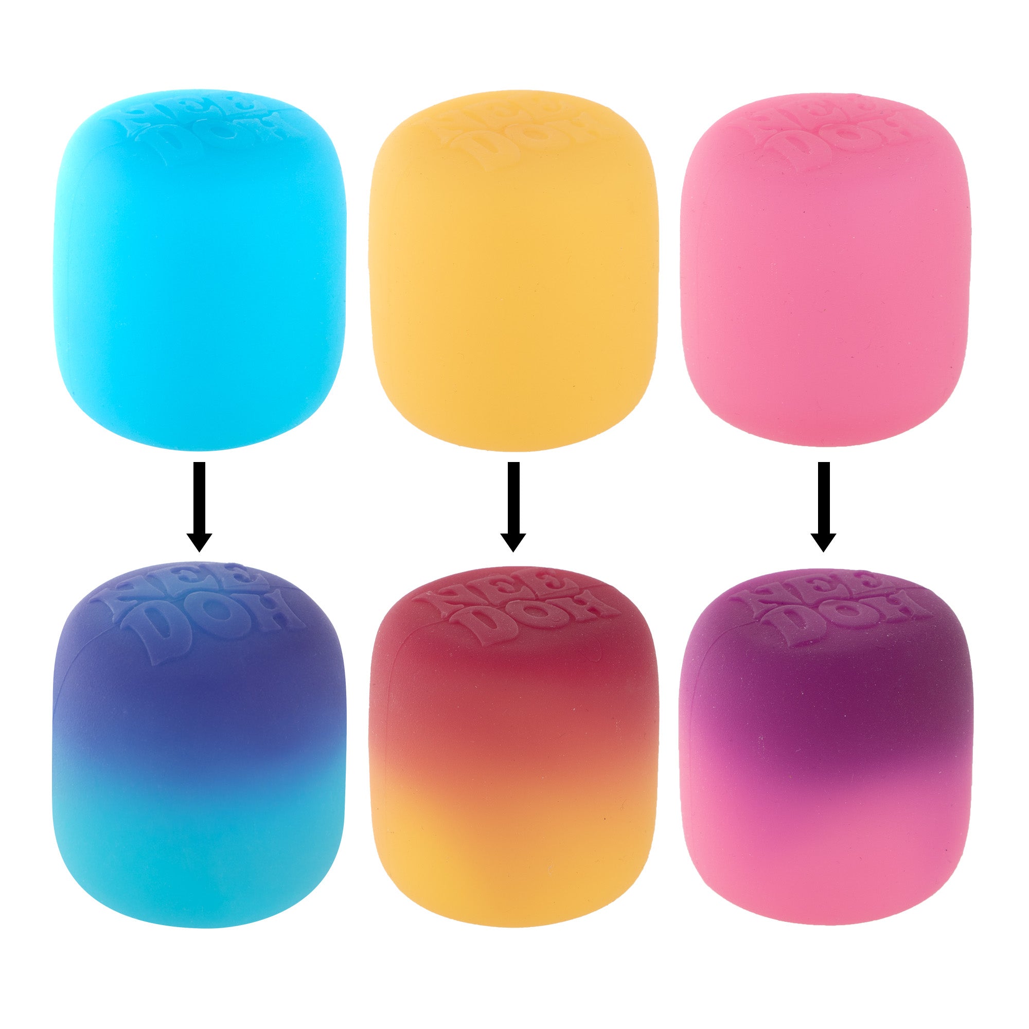Playful Geometric NeeDoh Mello Mallo | Series Stone Harbor - Squishy Dohnut Sweet Treat Shaped Stress Toy Detail