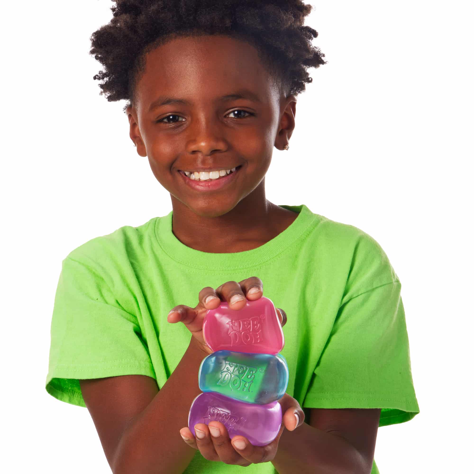 Ice-Cube Texture NeeDoh Nice Cube | Series Elm Bridge - 3-Piece Assorted Nice Cubes Pack for Fidgeting Detail