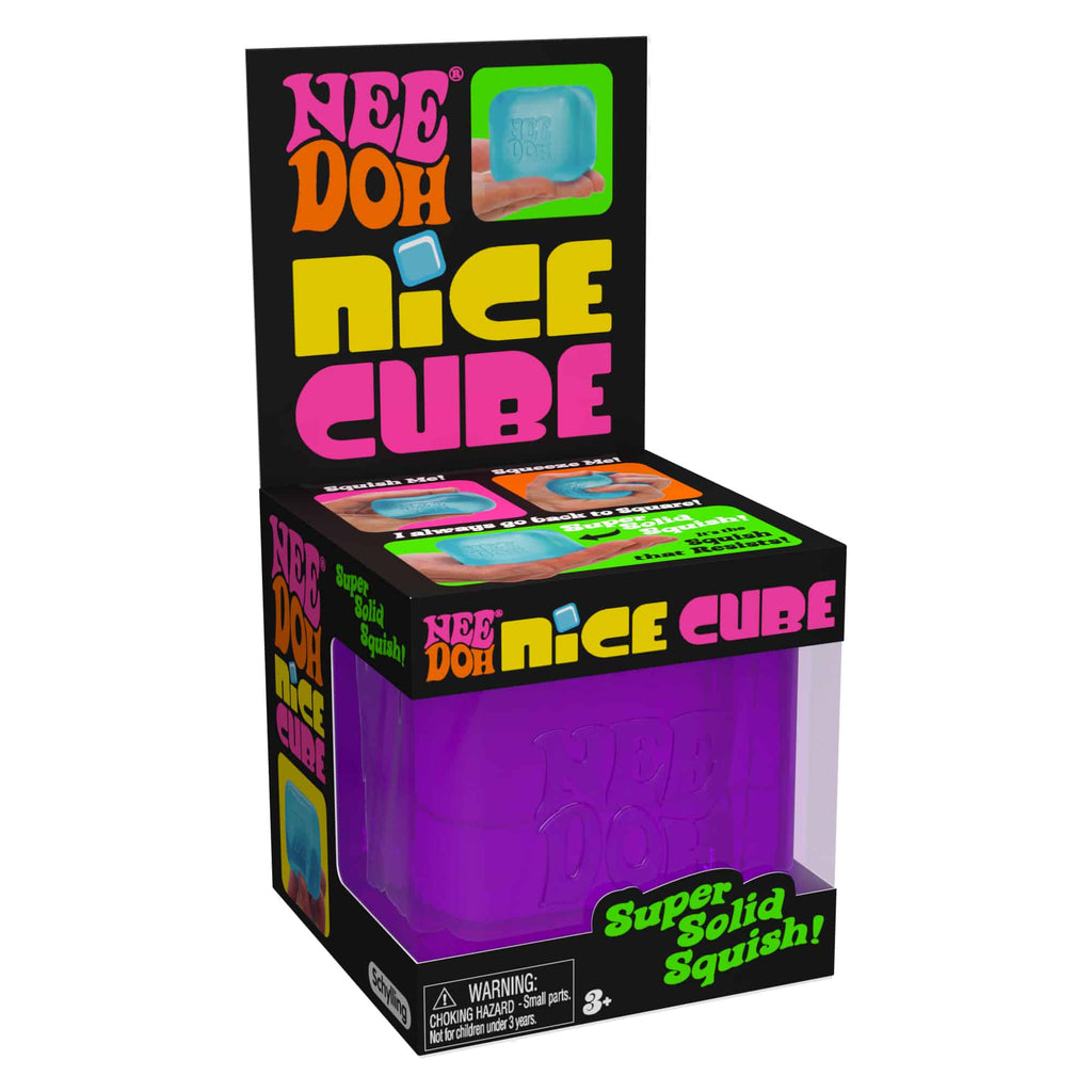 Ice-Cube Texture NeeDoh Nice Cube | Series Elm Bridge - 3-Piece Assorted Nice Cubes Pack for Fidgeting Detail