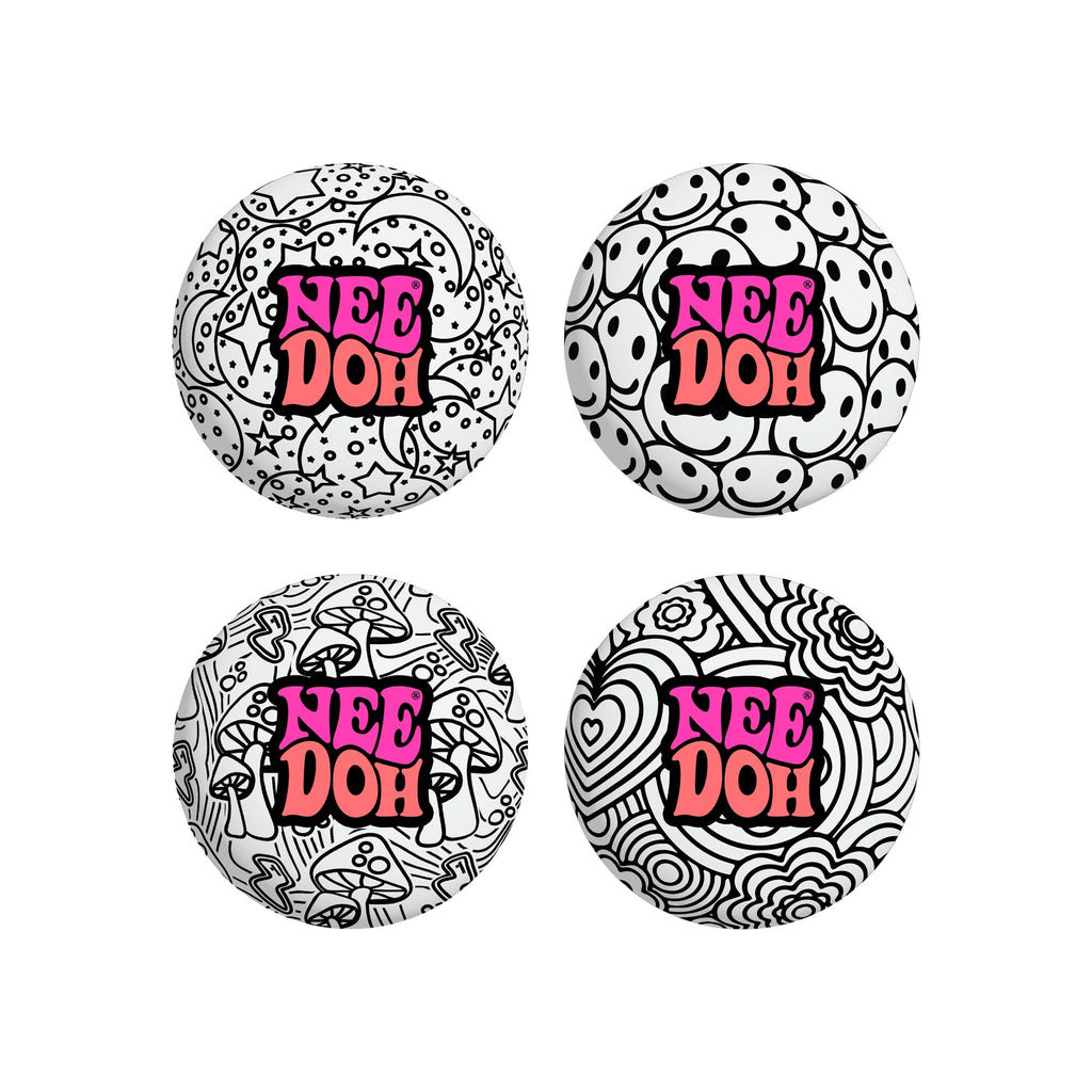 Shaggy Tactile NeeDoh Press-Doh | Select Oak Terrace - Fuzzy Flocked Textured Sensory Fidget Ball - Default Title