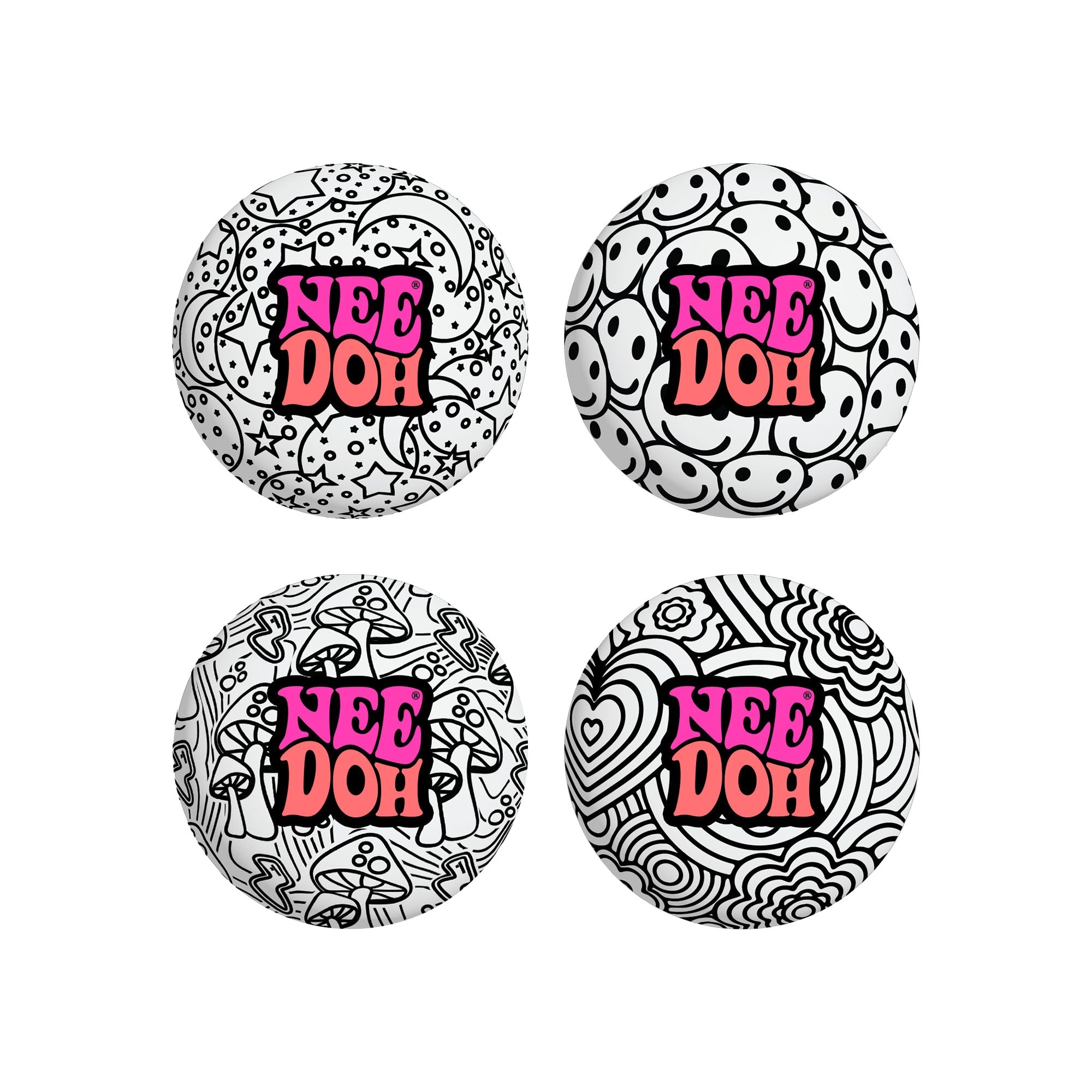 Shaggy Tactile NeeDoh Press-Doh | Select Oak Terrace - Fuzzy Flocked Textured Sensory Fidget Ball - Default Title