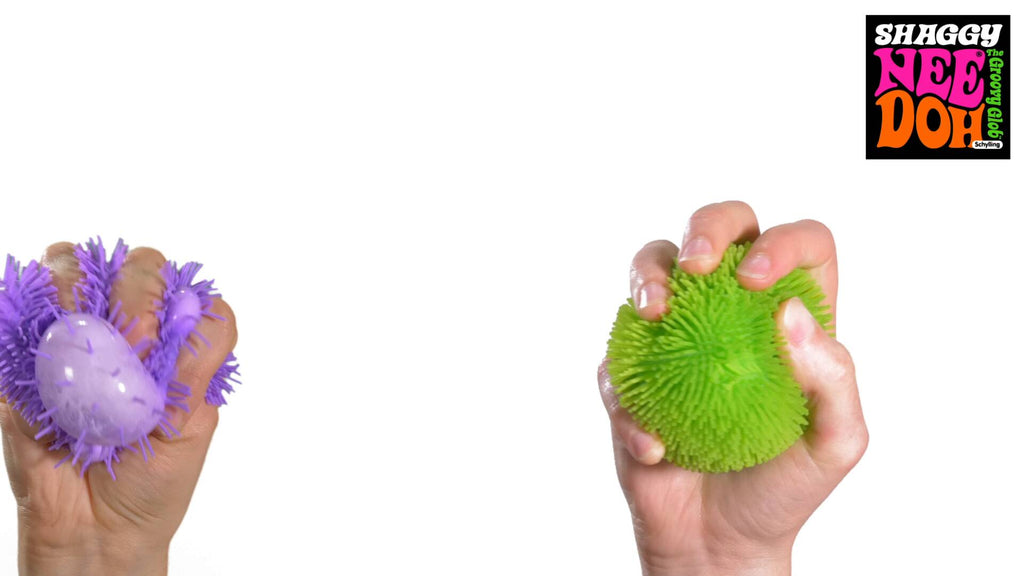 Fuzzy Flocked Shaggy NeeDoh | Collection Winter Creek - Fuzzy Flocked Textured Sensory Fidget Ball Detail