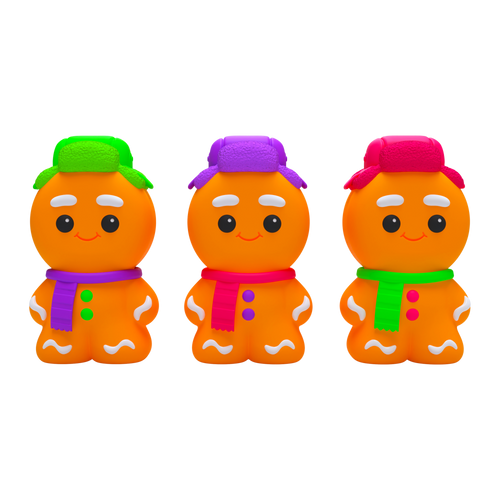 Animal-Shaped NeeDoh Ginger Glowman | Select Copper Path - Dino Character Malt-Gel Filled Sensory Glob Detail